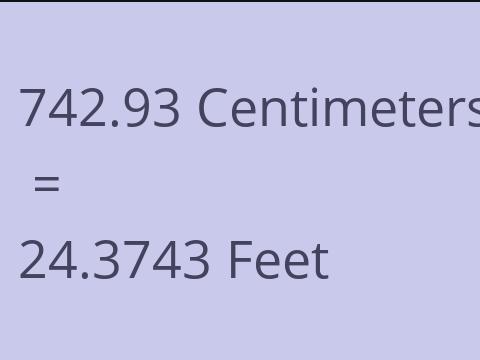 742.93 CM TO FEET