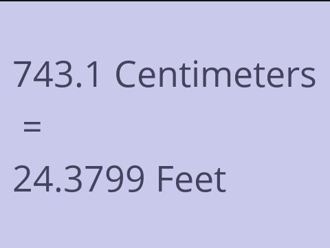 743.1 CM TO FEET