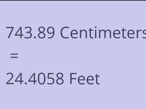 743.89 CM TO FEET