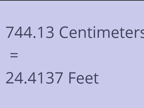 744.13 CM TO FEET