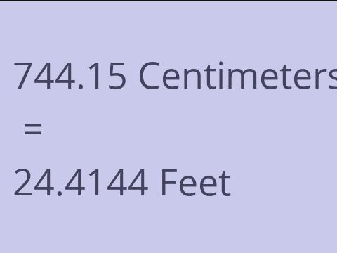 744.15 CM TO FEET