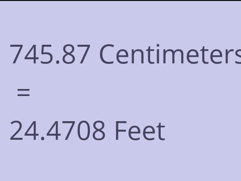 745.87 CM TO FEET