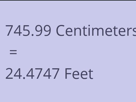 745.99 CM TO FEET