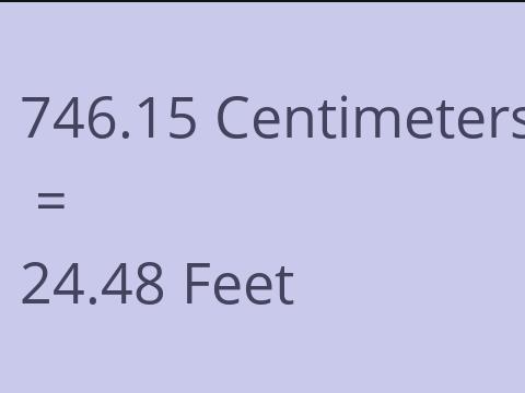 746.15 CM TO FEET