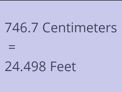 746.7 CM TO FEET