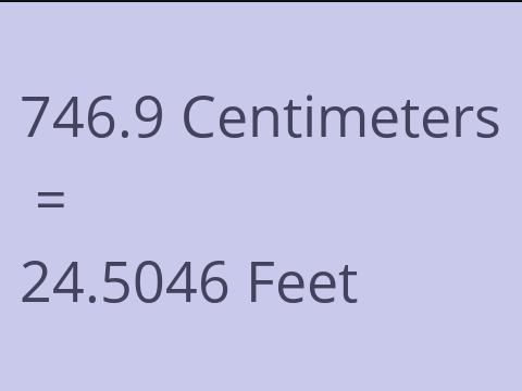 746.9 CM TO FEET