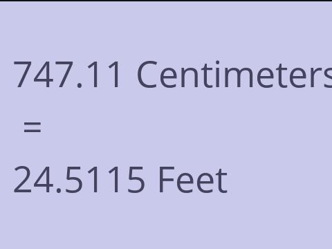 747.11 CM TO FEET