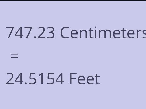 747.23 CM TO FEET