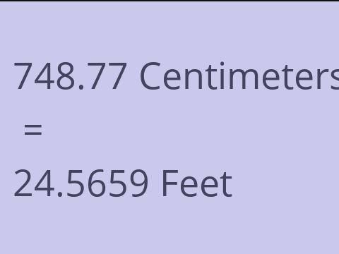 748.77 CM TO FEET