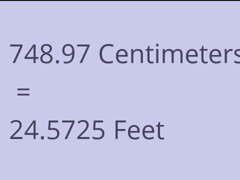 748.97 CM TO FEET