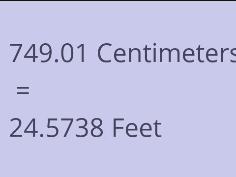 749.01 CM TO FEET