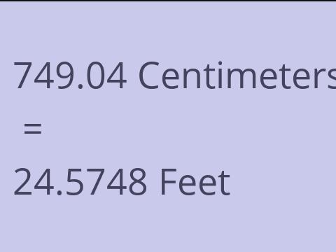 749.04 CM TO FEET