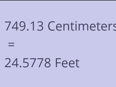 749.13 CM TO FEET