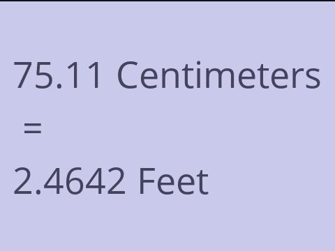 75.11 CM TO FEET