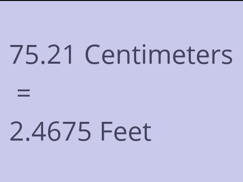 75.21 CM TO FEET