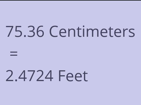 75.36 CM TO FEET