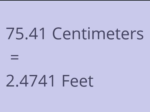 75.41 CM TO FEET