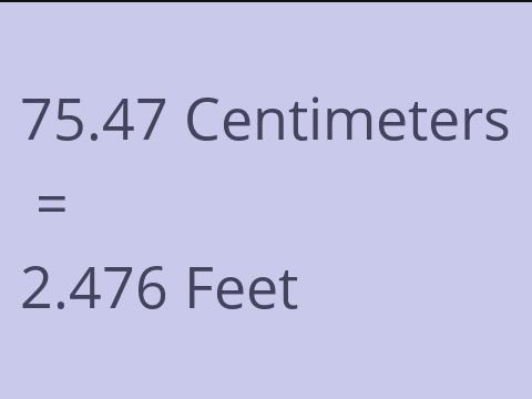 75.47 CM TO FEET