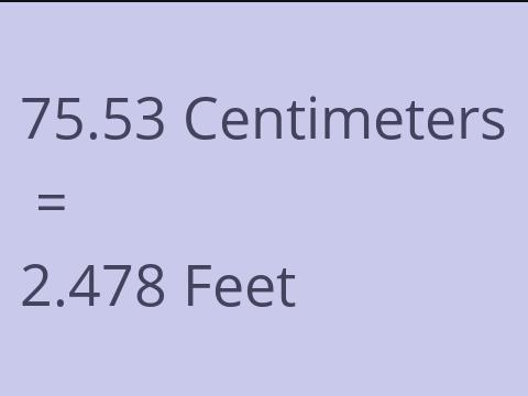 75.53 CM TO FEET