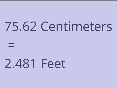 75.62 CM TO FEET