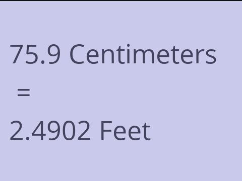 75.9 CM TO FEET