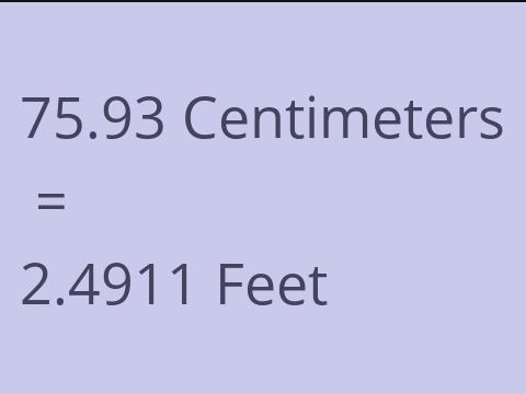 75.93 CM TO FEET