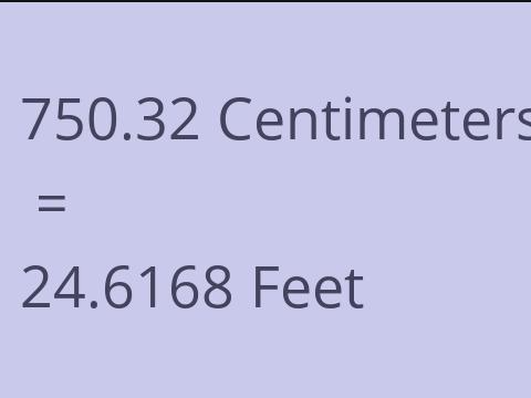 750.32 CM TO FEET