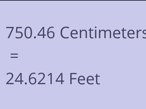 750.46 CM TO FEET