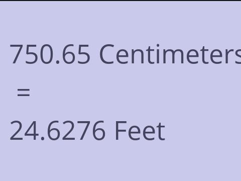 750.65 CM TO FEET