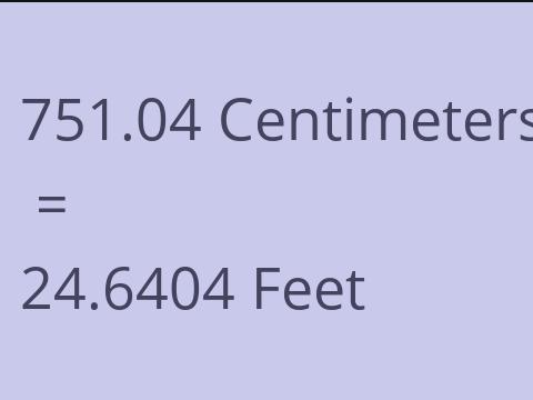 751.04 CM TO FEET