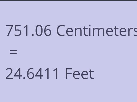 751.06 CM TO FEET