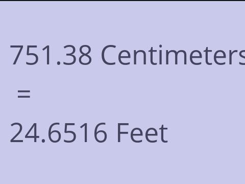 751.38 CM TO FEET