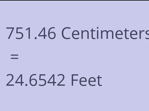 751.46 CM TO FEET