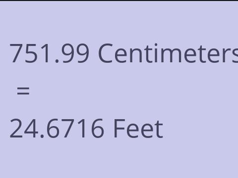 751.99 CM TO FEET