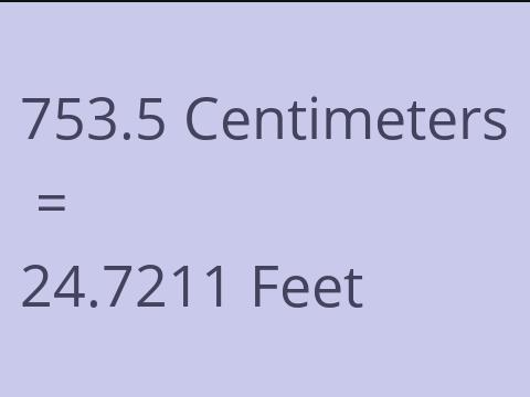 753.5 CM TO FEET