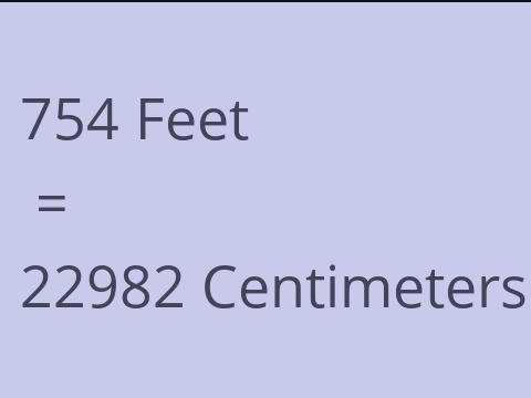 754 FEET TO CM