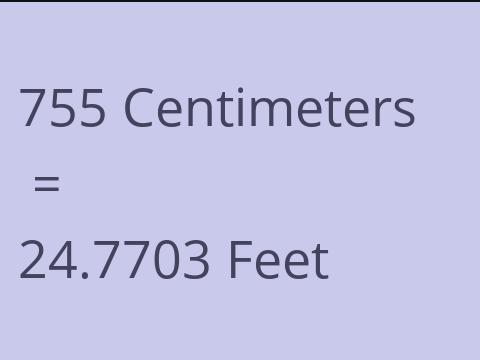 755 CM TO FEET