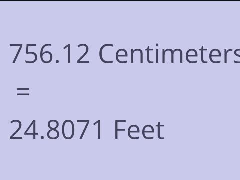 756.12 CM TO FEET