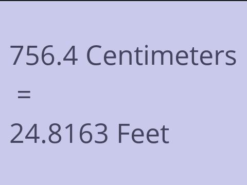 756.4 CM TO FEET