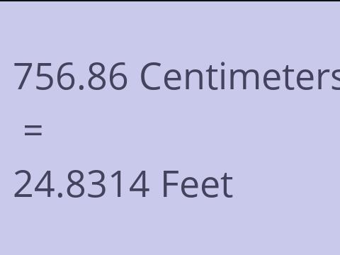 756.86 CM TO FEET