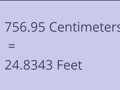 756.95 CM TO FEET