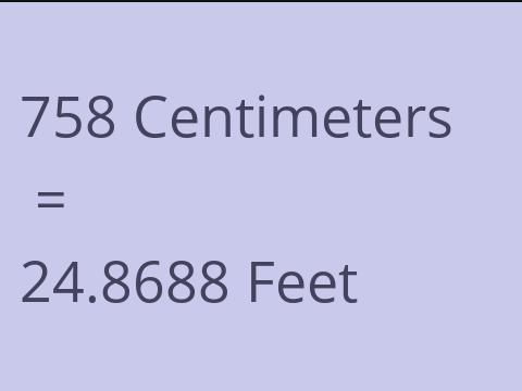 758 CM TO FEET