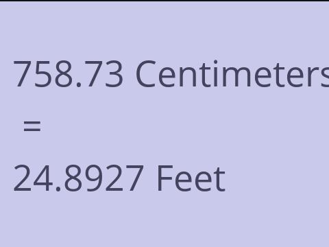 758.73 CM TO FEET