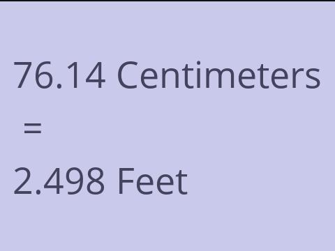 76.14 CM TO FEET