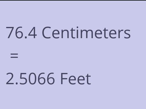 76.4 CM TO FEET