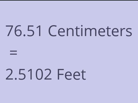 76.51 CM TO FEET