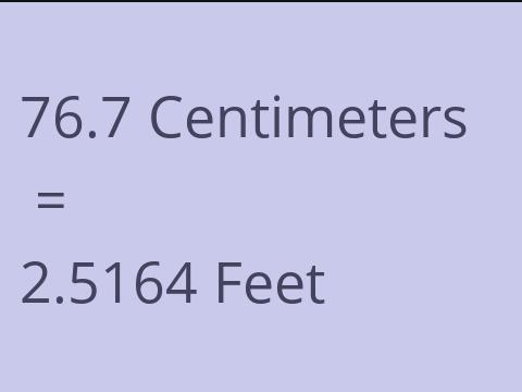 76.7 CM TO FEET