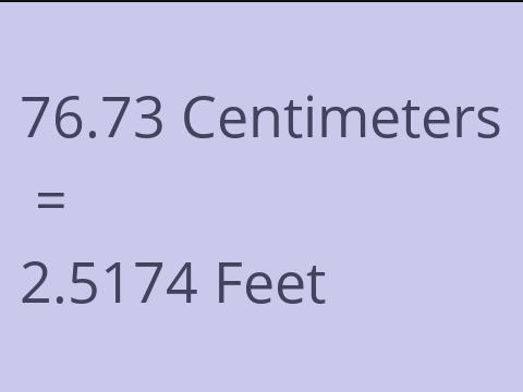 76.73 CM TO FEET