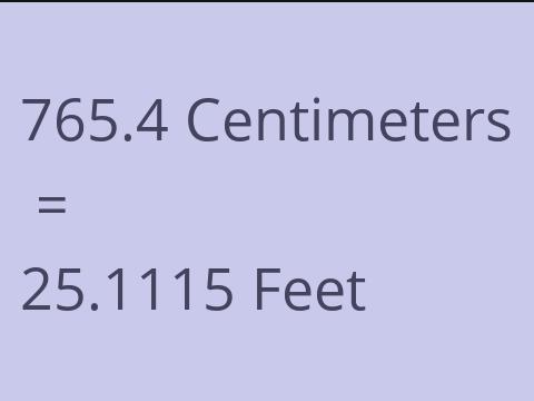 765.4 CM TO FEET