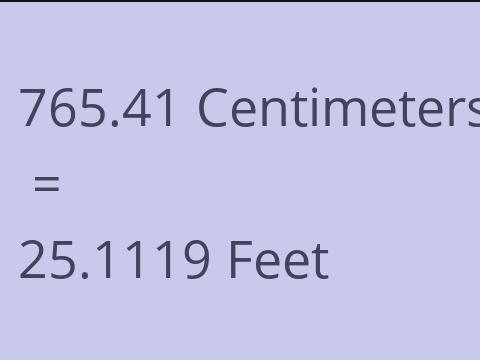 765.41 CM TO FEET